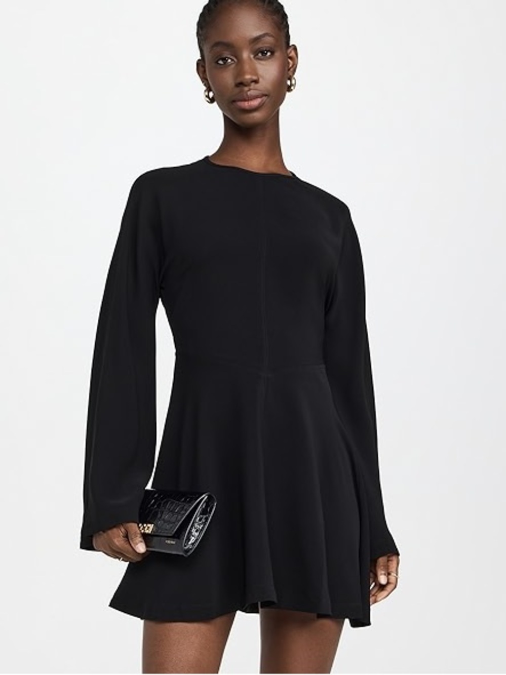Short Fit And Flare Dolman Sleeve Dress
